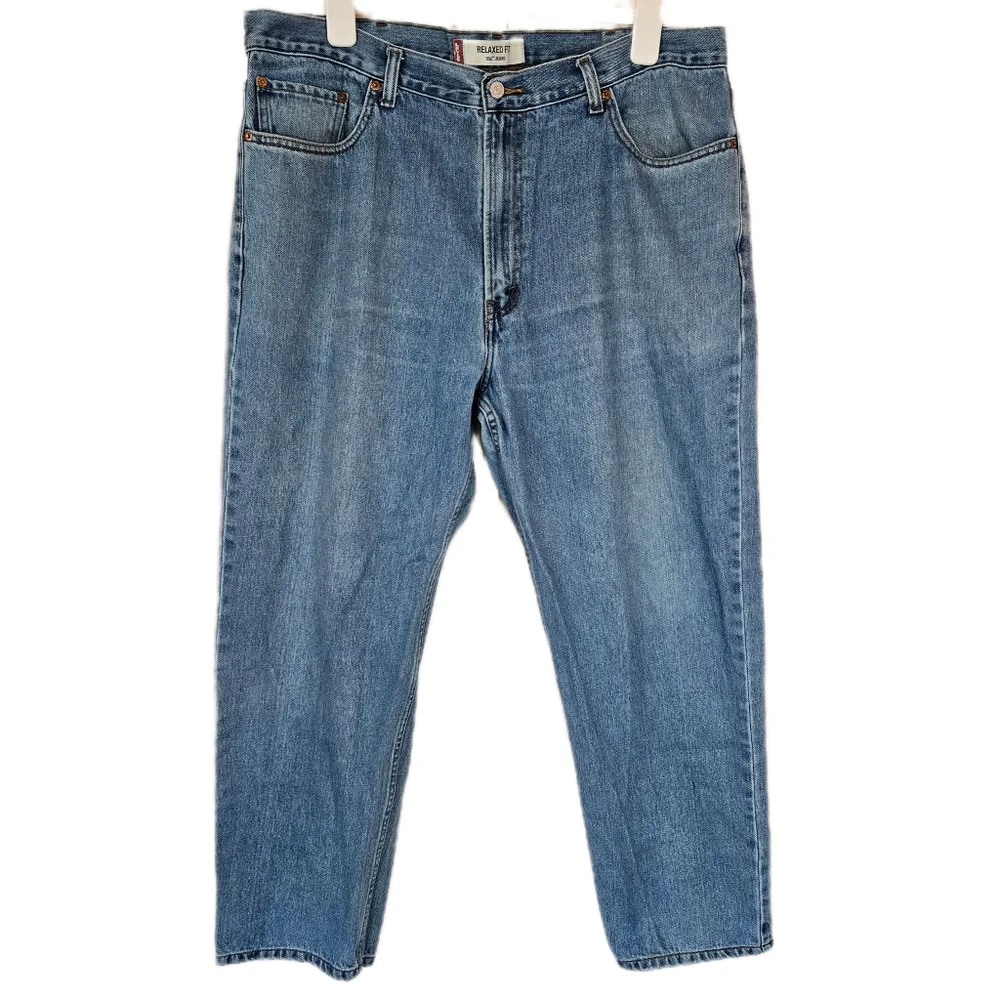 Levi's 550 Relaxed Fit Blue Jeans Men's 42x32 Mid Wash Denim 100% Cotton Baggy